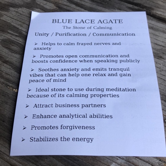 Hand Made Blue Lace Agate bracelet with magnetic clasp - Picture 3 of 3